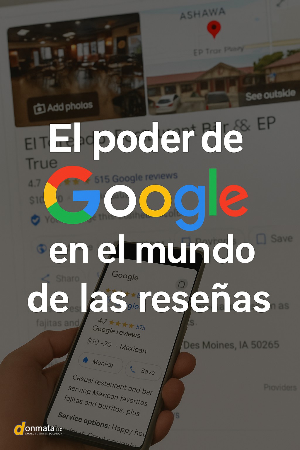 google_reviews_power_with_donmata_logo